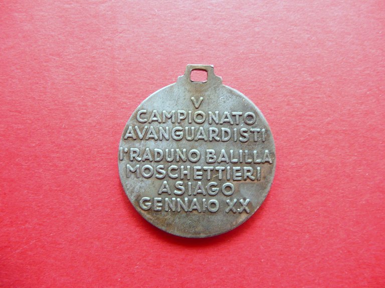 Medaglia Metallica V∞ Campionato Avanguardisti I∞ Raduno Balilla Asiago 1942 …
