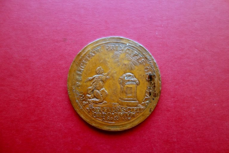 Medaglia Papa Pio VI Braschius Patricius Caesenae Bronzo 1775 Originale