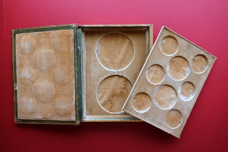 Medagliere Napoleonico a Forma di Libro in Legno Cornici Dorate … | Immagine Gallery 1