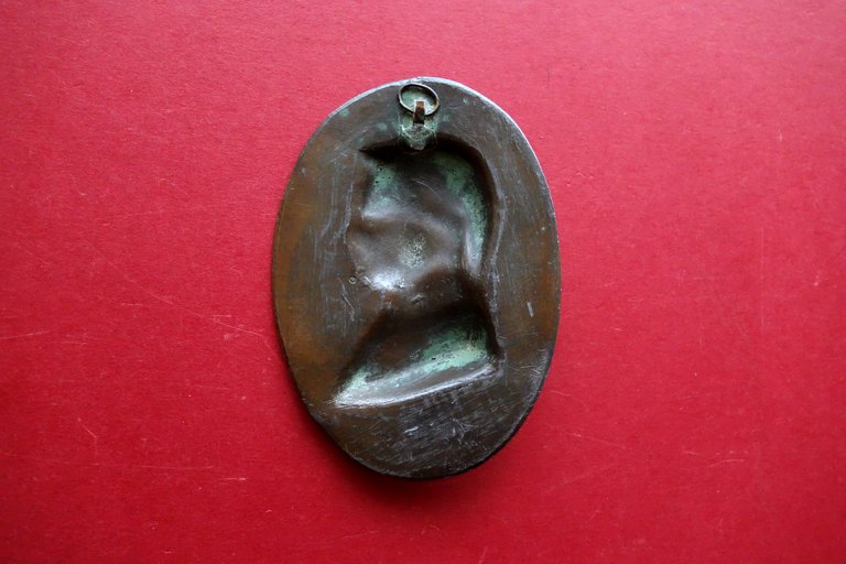 Medaglione in Bronzo Bassorilievo Dante Alighieri Primo Novecento ca.
