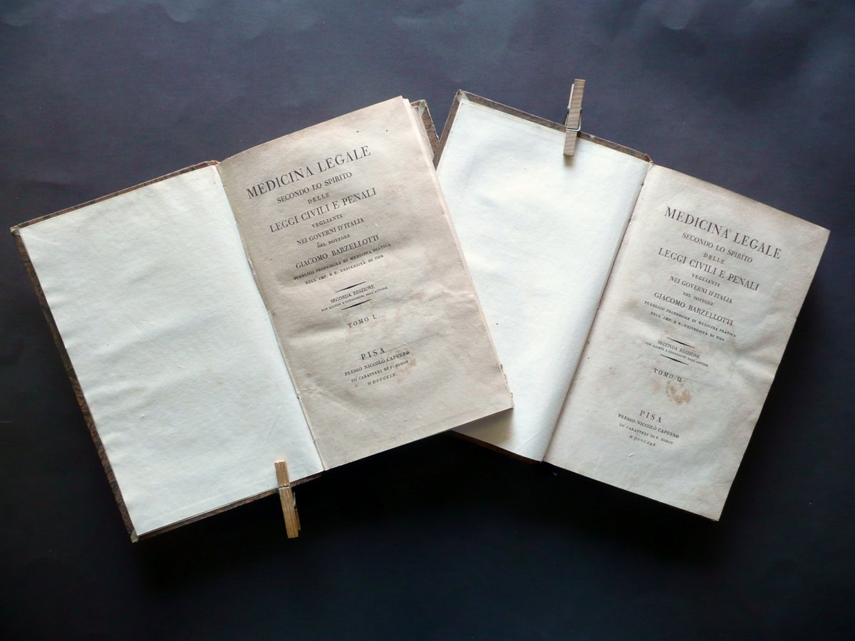 Medicina Legale Secondo lo Spirito Leggi Civili Penali Capurro 1819 …