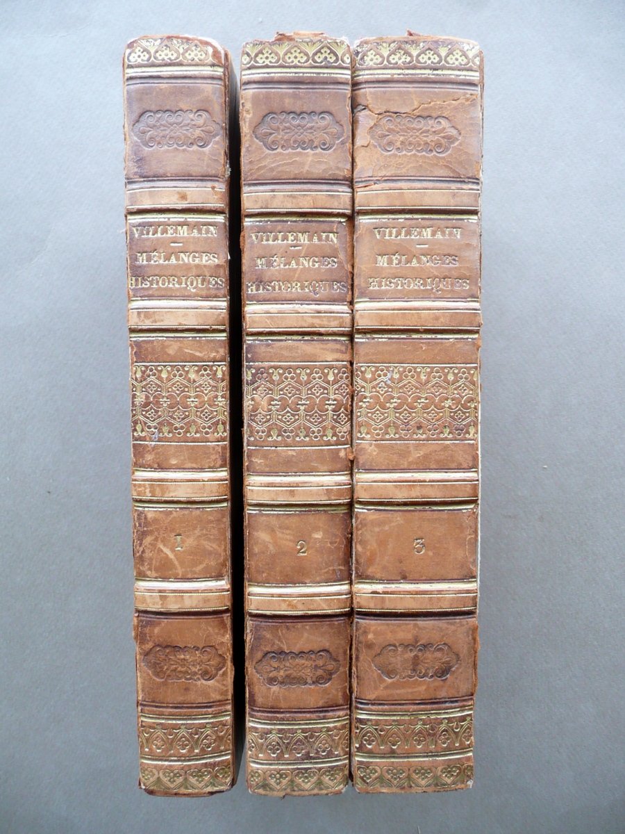 Melanges Historiques et Litteraires M. Villemain Ladvocat Paris 1827-28 3 …