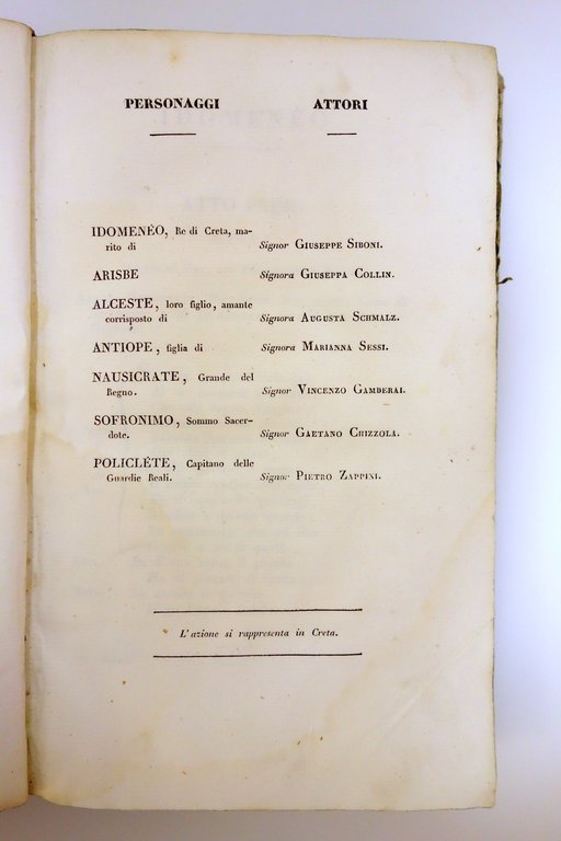 Melodrammi di L. Romanelli Pirola Milano 1833 Tomi III-IV Cantanti …