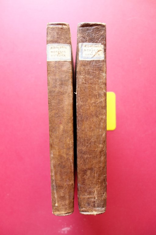 Memorie di Matelica Camillo Acquacotta Baluffi Ancona 1838-39 2 Volumi …