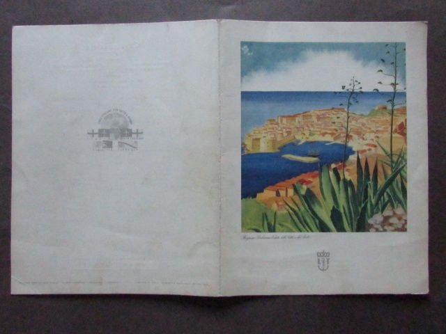 Men˘ Crociera 1939 Ragusa Dalmazia Piroscafo Duilio Veneziani