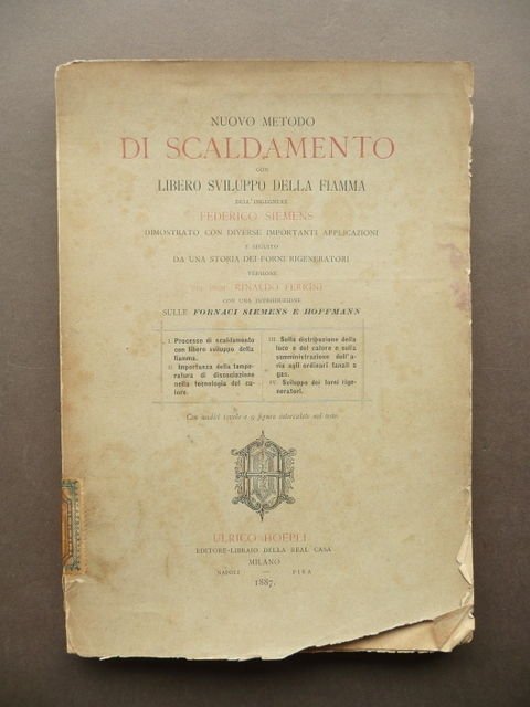 Metodo Riscaldamento Libero Sviluppo Fiamma Siemens Ferrini Fornaci Hoepli 1887