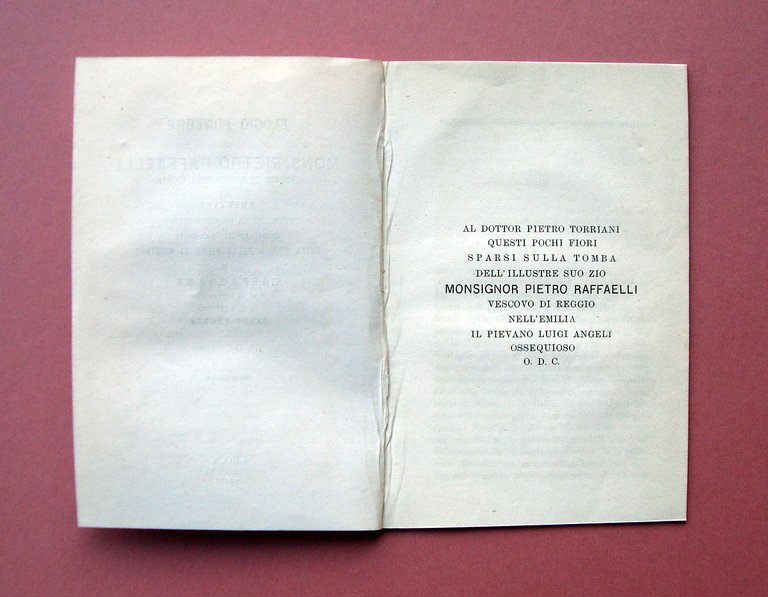 Migliano Fosciandora Elogio funebre Monsignor Pietro Raffaelli 1866 Garfagnana