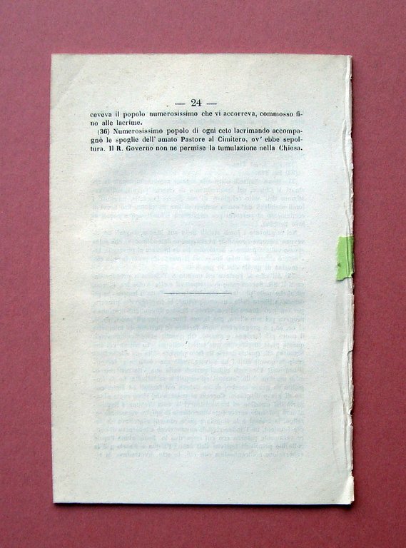 Migliano Fosciandora Elogio funebre Monsignor Pietro Raffaelli 1866 Garfagnana