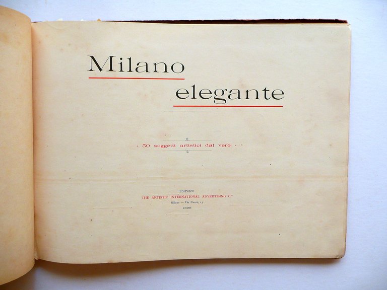 Milano Elegante Album 50 Fotografie Pubblicit‡ Omaggio Belloni Carrozze 1898
