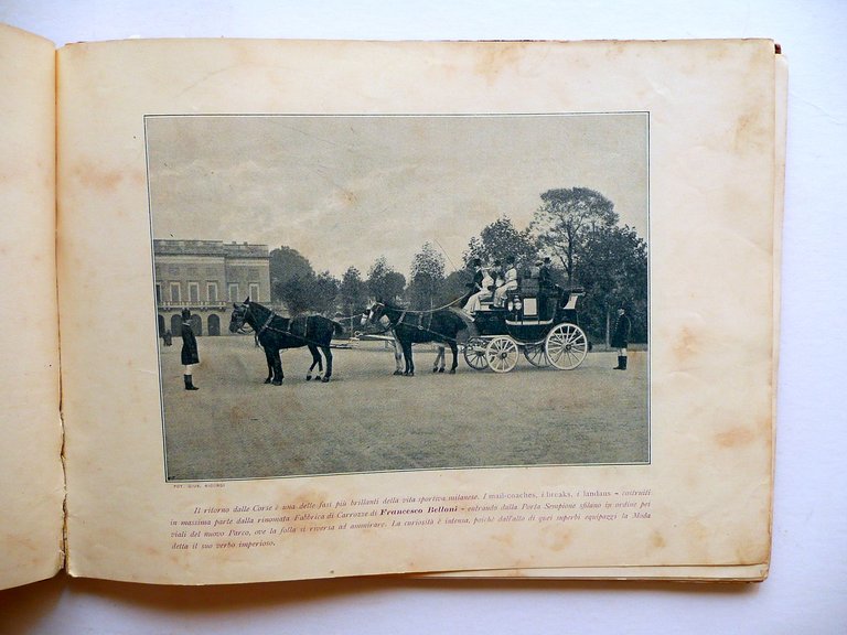Milano Elegante Album 50 Fotografie Pubblicit‡ Omaggio Belloni Carrozze 1898