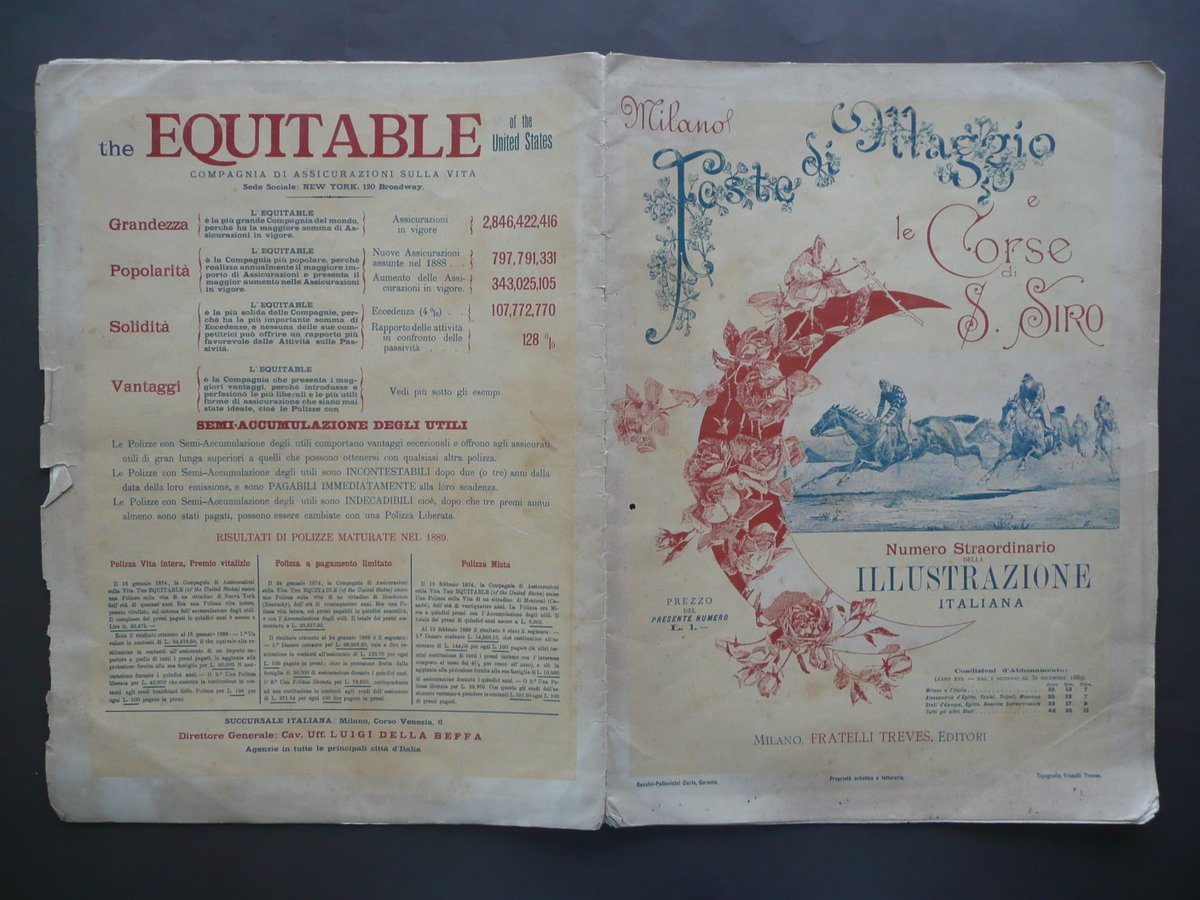 Milano Feste di Maggio Corse di S.Siro Illustrazione Italiana Num. …