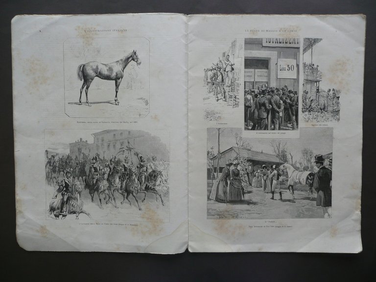 Milano Feste di Maggio Corse di S.Siro Illustrazione Italiana Num. …