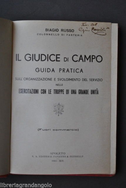 MIlitaria Fanteria Russo Giudice Campo Tattica Esercitaioni Truppe Spoleto 1934