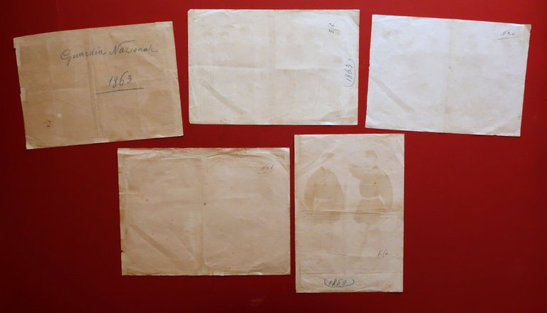 Militaria Uniformologia 5 Tavole Litografia Uniformi Regno Stati Preunitari '800