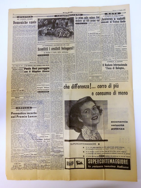 MILLE MIGLIA CON MOLTE INCOGNITE STADIO 11/5/1957 SCOMPLETO