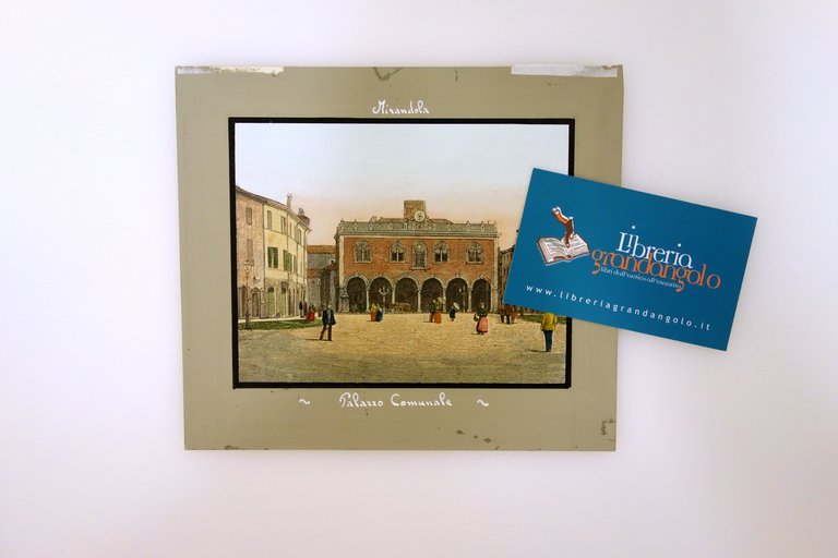 Mirandola Palazzo Comunale Incisione su legno 1890 da "100 Città …