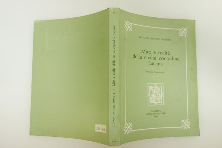 MITO E REALTA' DELLA CIVILTA' CONTADINA LUCANA BRONZINI CONGEDO EDITORE …