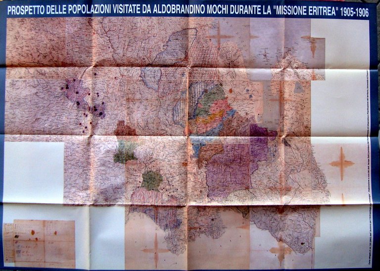 Mochi A. Missione Eritrea 1905-1906 Diario + grande Carta Archivio …