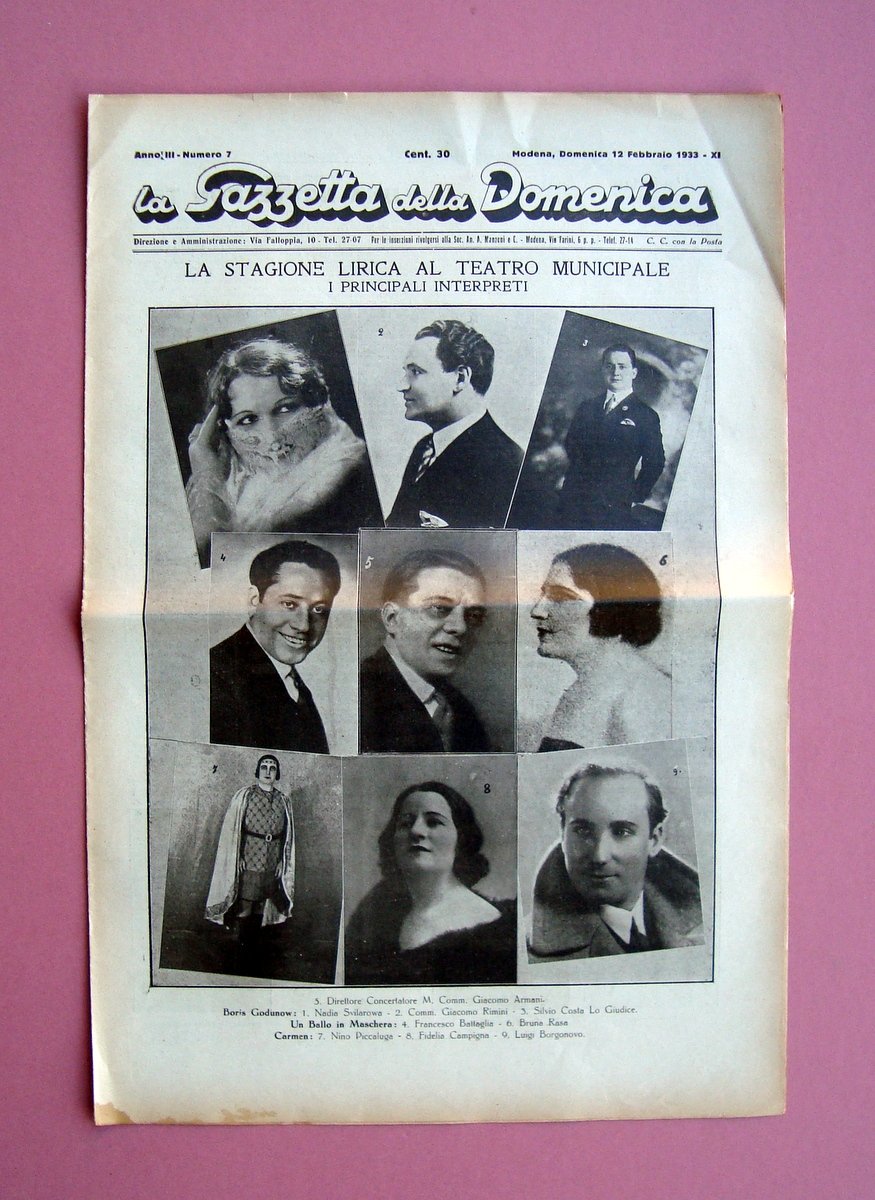 Modena Antica Caserma Pompieri in Gazzetta della Domenica 1933