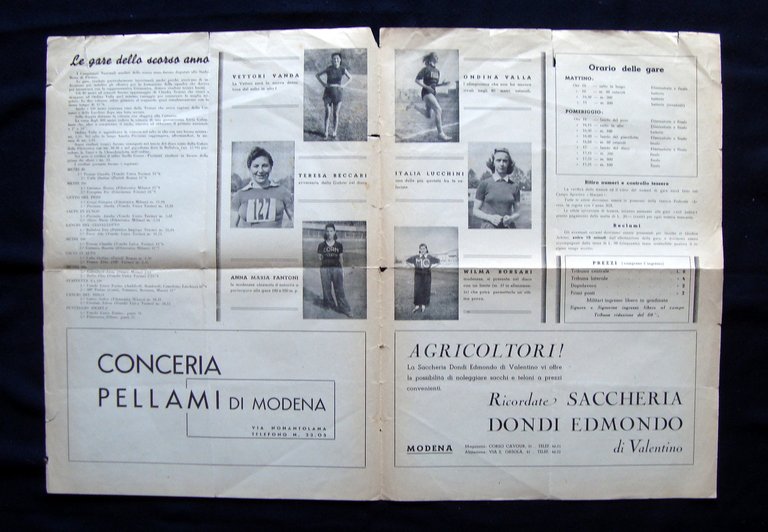 Modena Campionati Nazionali Assoluti Atletica Leggera Femminile Numero Unico '41 | Immagine Gallery 2