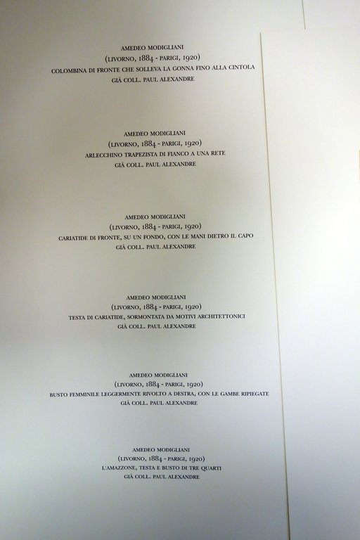 Modigliani Portfolio 6 Tavole Collezione Paul Alexandre Allemandi 1993 Completo
