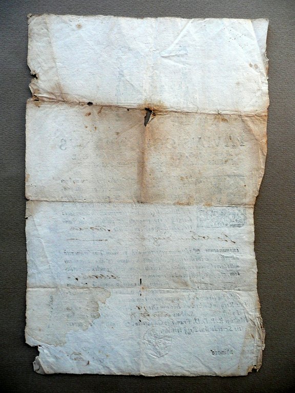 Modulo Tonsura Ordini Minori Paulus Coccapanus Vescovo 1649 Religione | Immagine Gallery 2