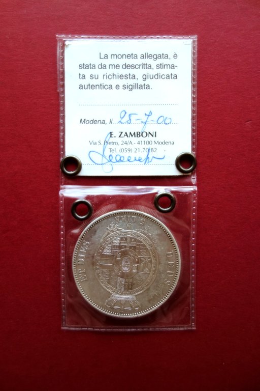 Moneta 5 Lire Ducato di Parma Roberto I di Borbone … | Immagine Gallery 2