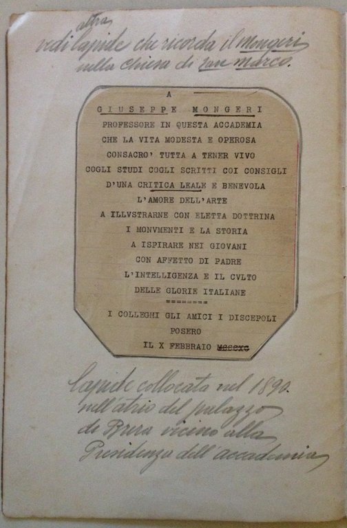 Monografia del Prof. G. Mongeri Cherubino Cornienti Tip. Bernardoni Milano …