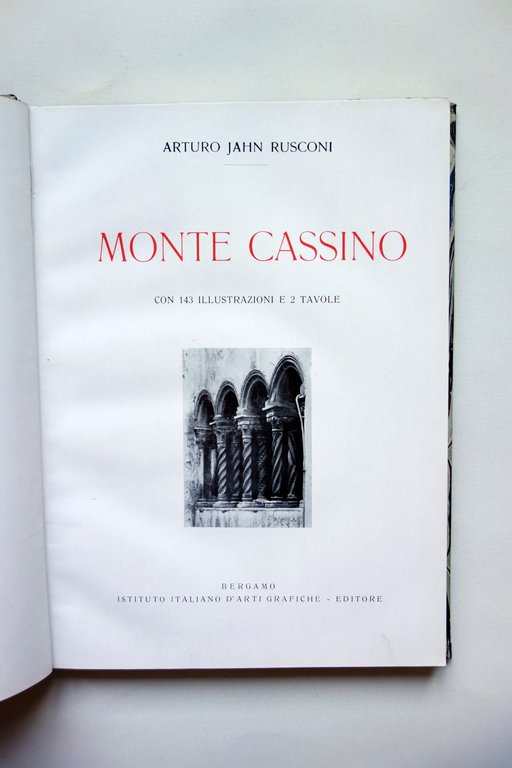 Montecassino Arturo Jahn Rusconi Arti Grafiche Bergamo 1929