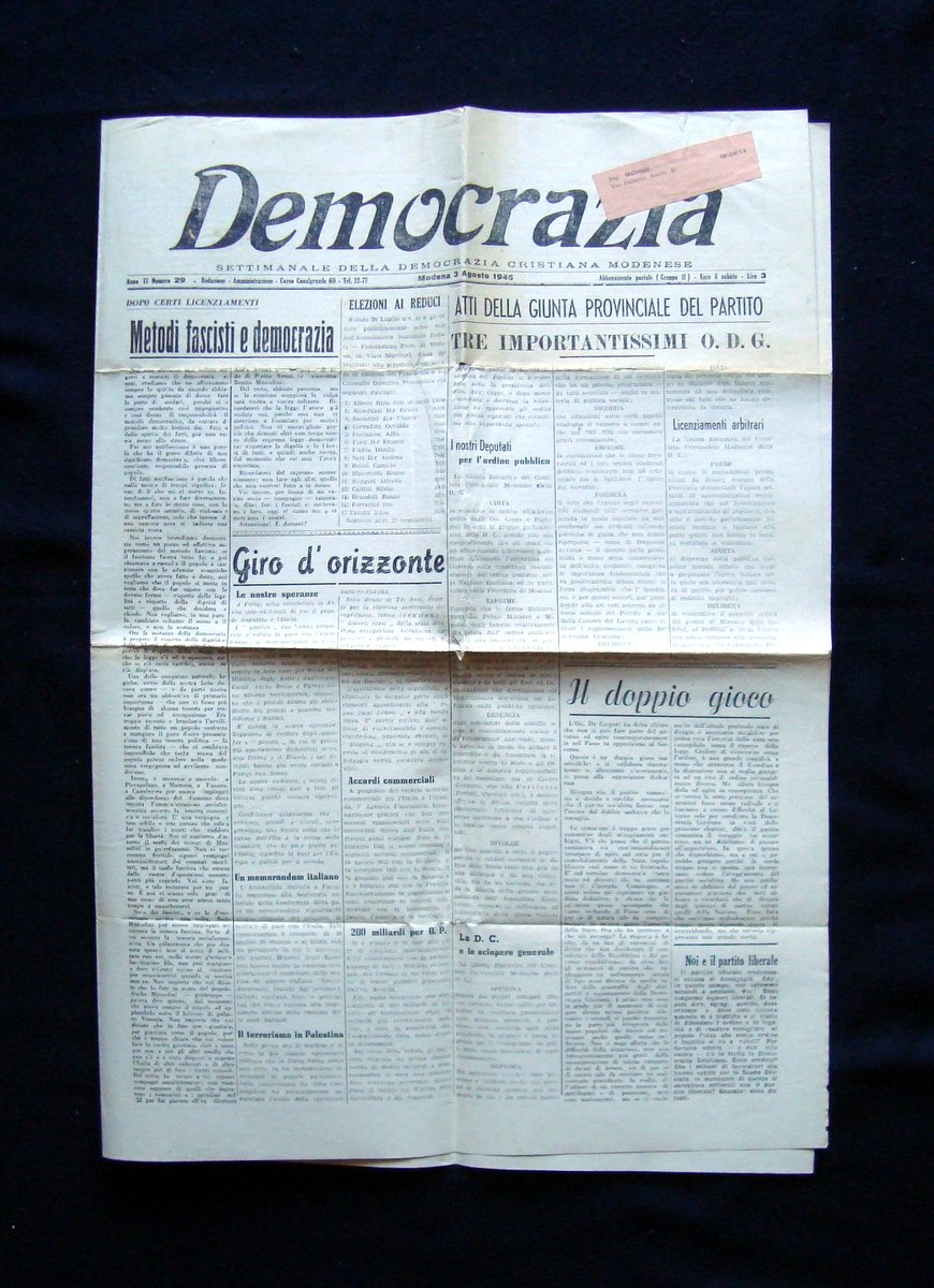 Monteombraro Eccidio due anni dopo in Democrazia 3 Agosto 1946 …