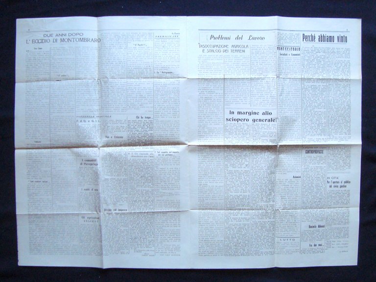 Monteombraro Eccidio due anni dopo in Democrazia 3 Agosto 1946 …