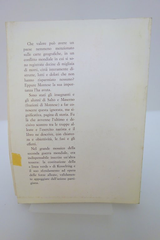 MONTESE 1943-1945 SCUOLA GRAFICA SALESIANA 1975 RESISTENZA PARTIGIANI ESAURITO