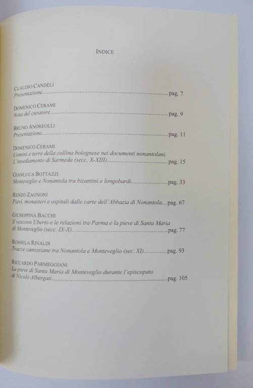 MONTEVEGLIO E NONANTOLA CENTRO STUDI STORICI NONANTOLANI ATTI CERAMI 2002 | Immagine Gallery 3