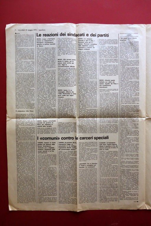 Moro Ucciso in Solitudine Il Manifesto Quotidiano Comunista Roma 1978 | Immagine Gallery 3