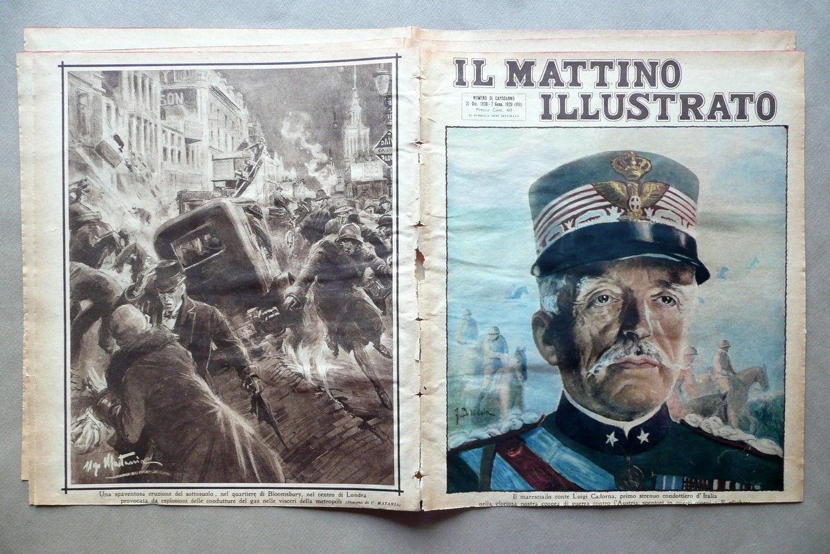 Morte Maresciallo Cadorna Pallanza WW1 Il Mattino Illustrato 31/12-7/1 1929