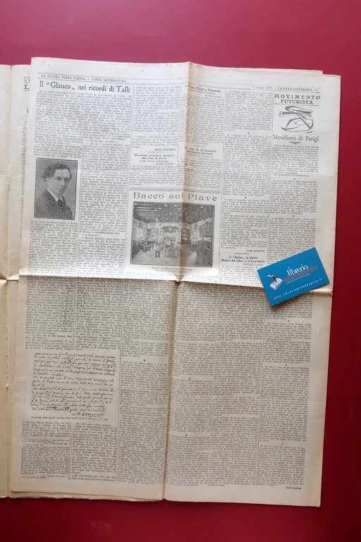 Movimento Futurista Meridiano di Parigi Marinetti la Fiera Letteraria 5/6/1927