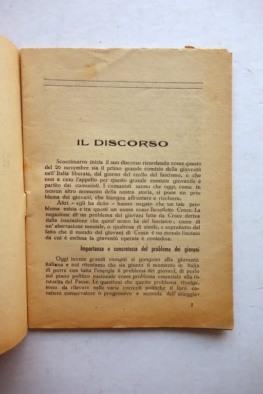 Movimento Giovanile Comunista di Firenze Il Problema dei Giovani Soccimarro …