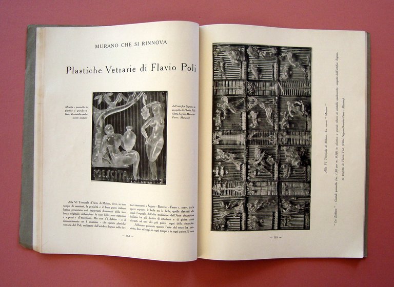 Murano Plastiche Vetrarie Flavio Poli Rassegna Istruzione Artistica 1936 Urbino