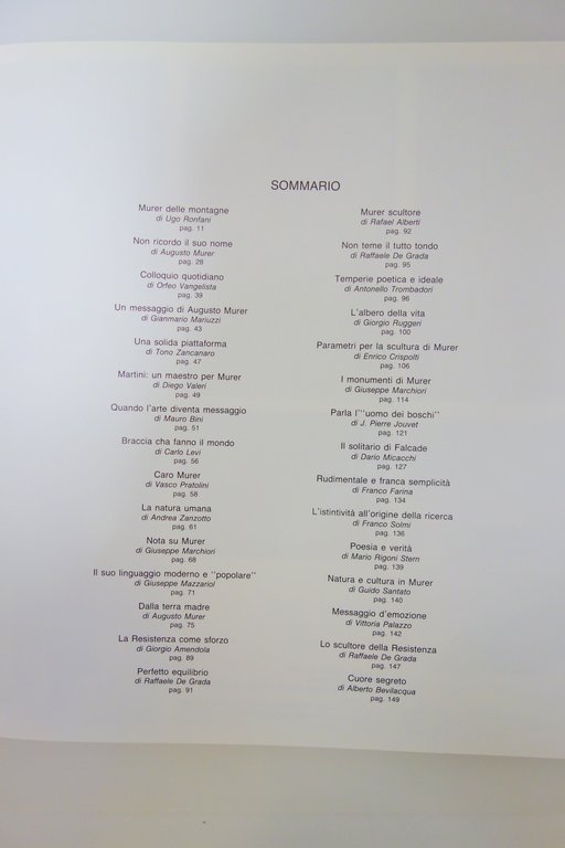 MURER DELLE MONTAGNE PROSPETTIVE D'ARTE RONFANI 1986 SCULTURA