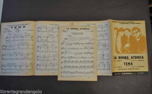 Musica Spartiti Giganti Bomba Atomica Tema Albula Amadessi 1966