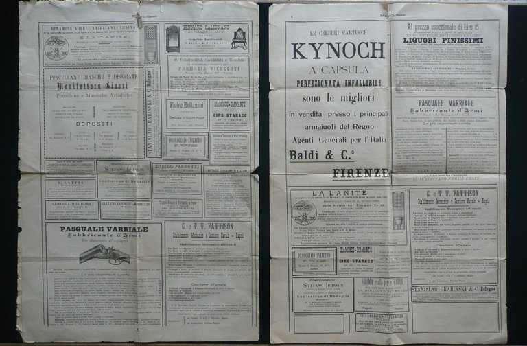 Napoli Sport Rassegna Settimanale Anno II N.43-71 1896 Due Numeri …