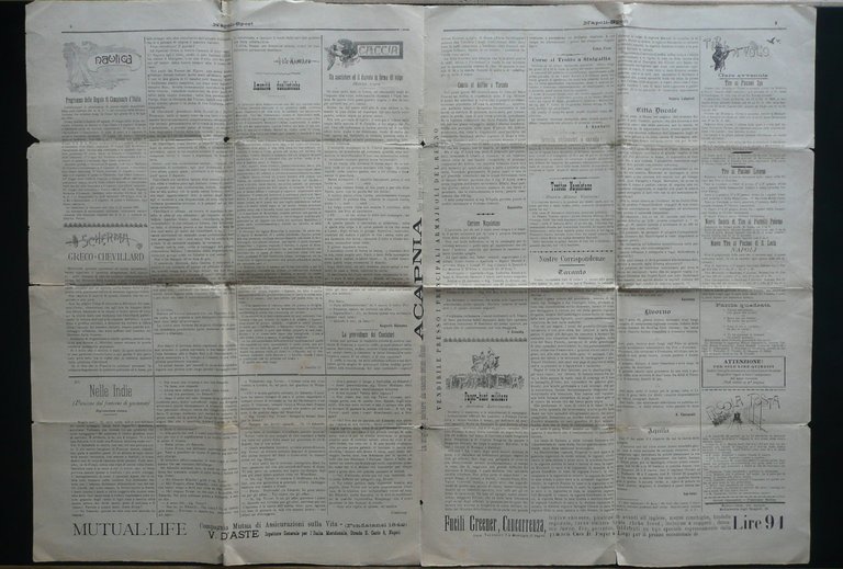 Napoli Sport Rassegna Settimanale Anno II N.43-71 1896 Due Numeri …