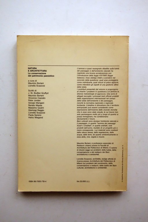 Natura e Architettura la Conservazione del Patrimonio Paesistico CLUP 1987 | Immagine Gallery 2