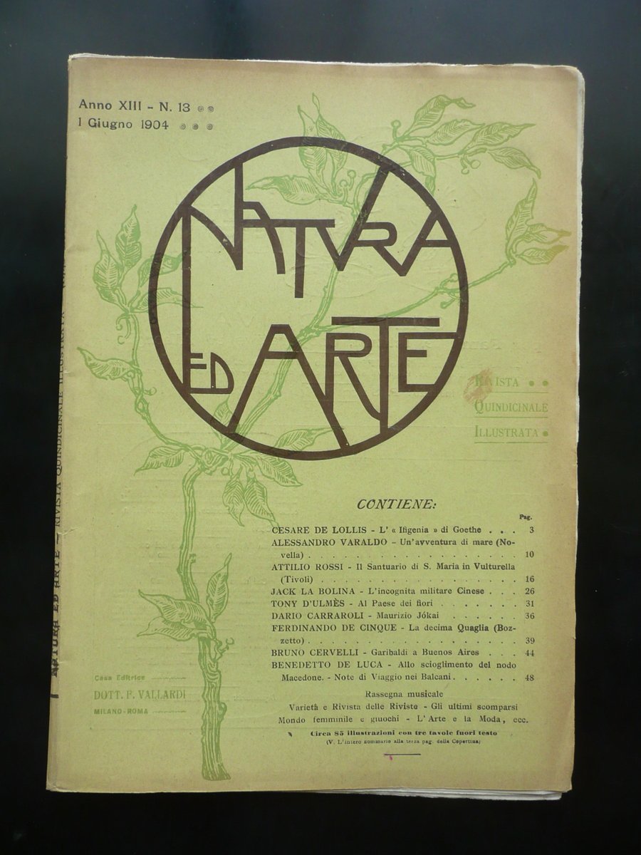 Natura ed Arte Anno XIII N.13 1/6/1904 Nodo Macedone Costanza …
