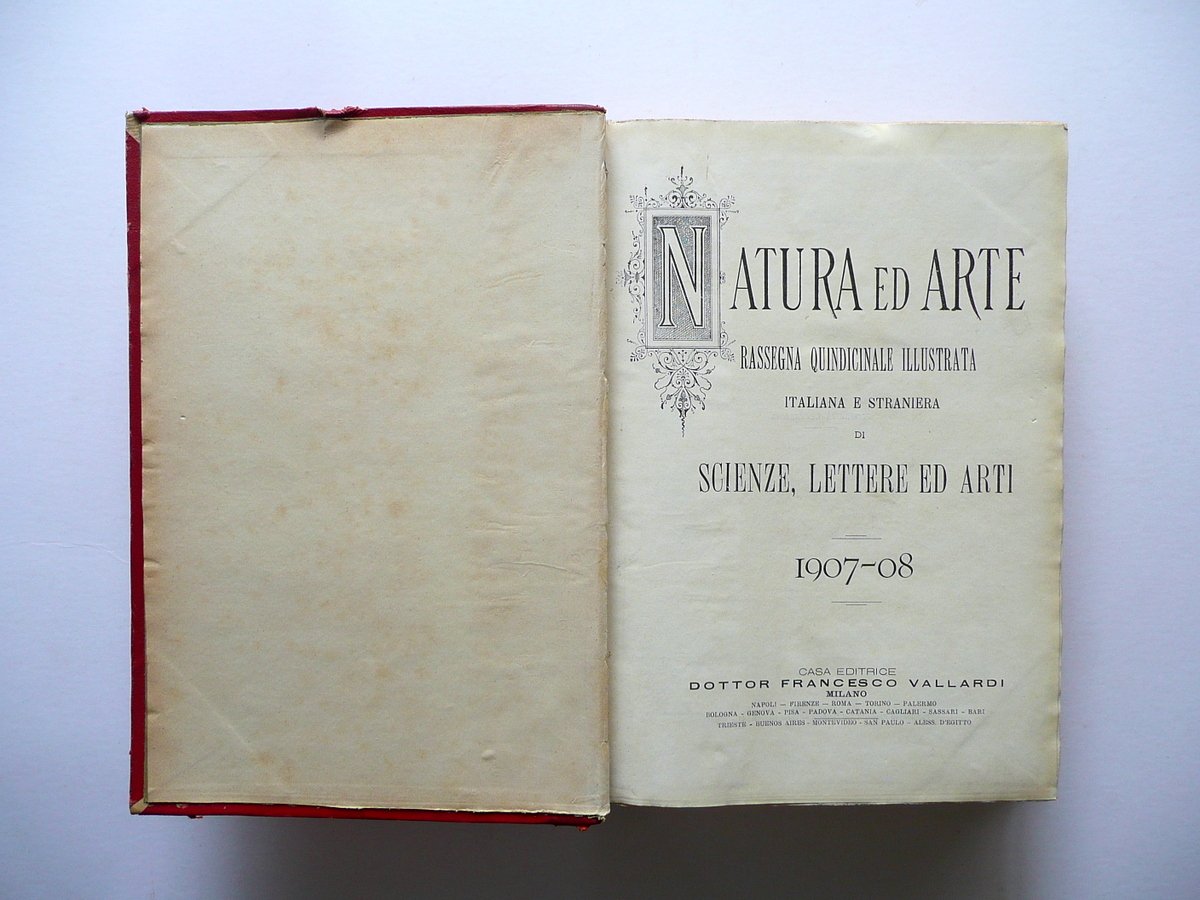 Natura ed Arte Rivista 2∞ Semestre 12 Numeri 1907-08 Sardegna …