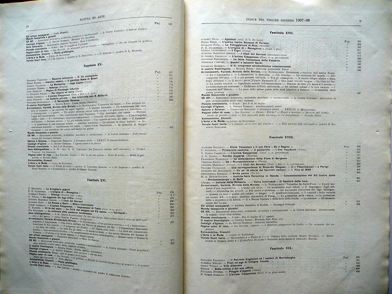 Natura ed Arte Rivista 2∞ Semestre 12 Numeri 1907-08 Sardegna …