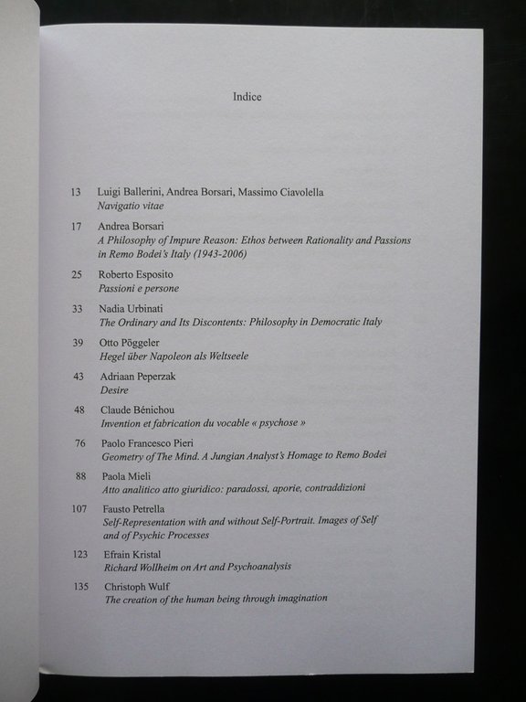 Navigatio Vitae Saggi per i Settant'Anni di Remo Bodei Agincourt …