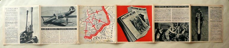 Nazione Militare Pieghevole Fisarmonica Illustrato Abbonamenti 1942 WW2 Guerra