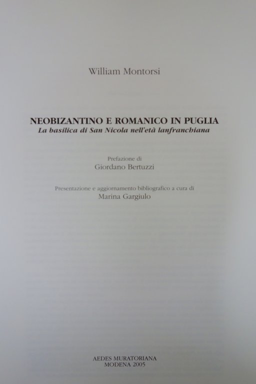 NEOBIZANTINO E ROMANICO IN PUGLIA BASILICA SAN NICOLA MONTORSI AEDES … | Immagine Gallery 2