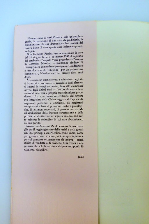 NESSUNO VUOLE LA VERITA' NICOLINI PROCESSO DON PESSINA DEA CAGNA …